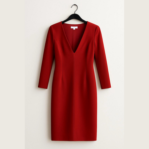 Diane Von Furstenberg HOT PINK Long Sleeve Dress